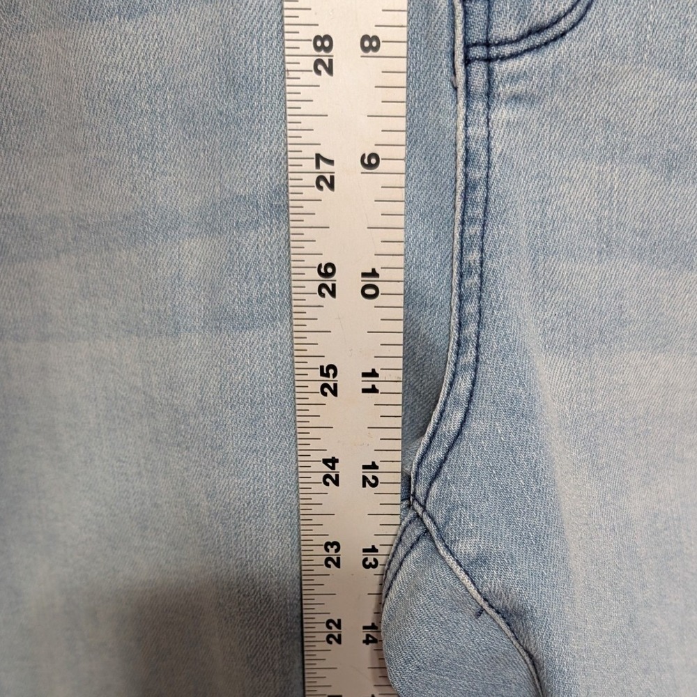 Judy Blue Jeans Women 22W‎ Light Blue Excellent Mid Rise Released Raw Hem Skinny - Picture 6 of 7